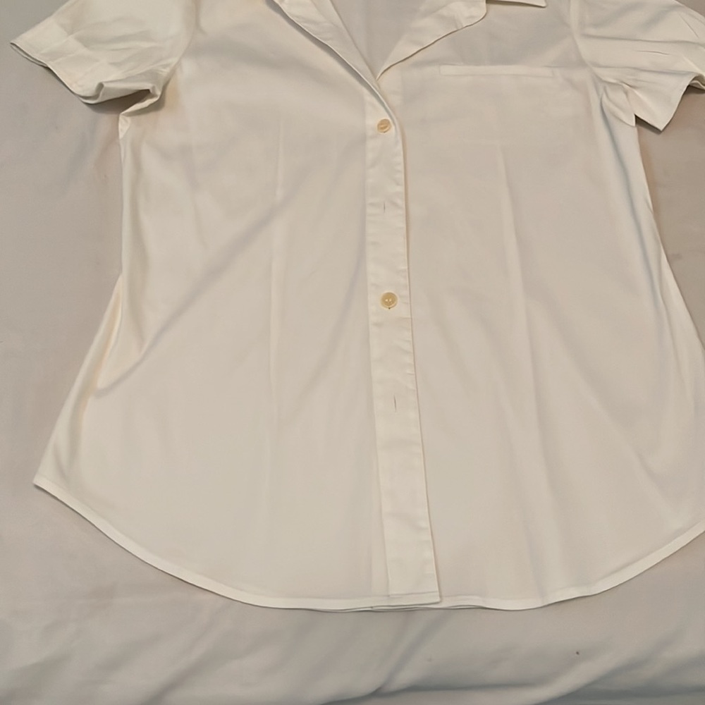 Theory! Solid White Button Down, Flawless - image 2